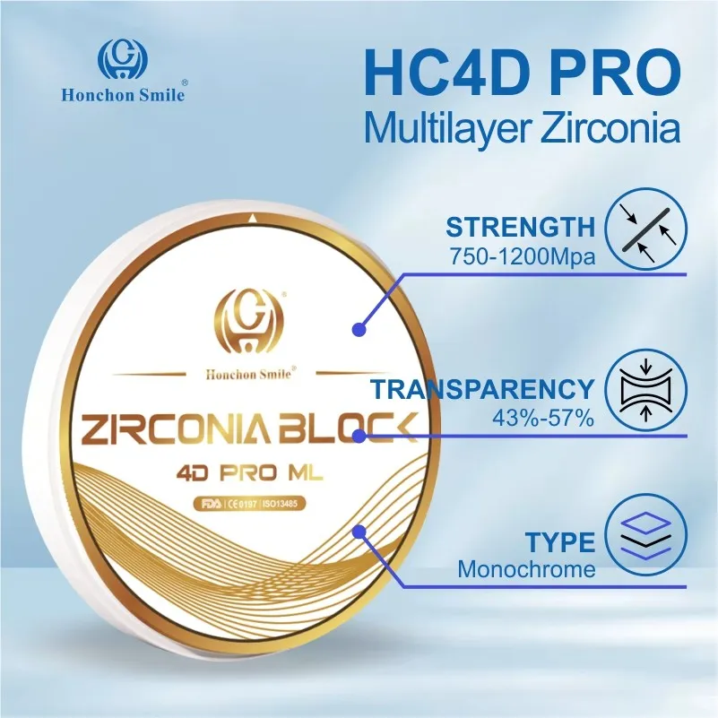 1200MPA Multilayer Dental Zirconia Block